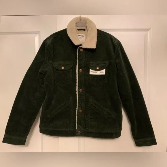 The Montana New Wrangler Icons124MJ Men's Sherpa Corduroy Jacket Size XL Trucker - Picture 1 of 15